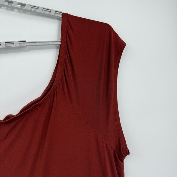 Torrid Jumpsuit Size 6X Super Soft Knits Stretch Culotte Off Shoulder Brick Red - Picture 7 of 9